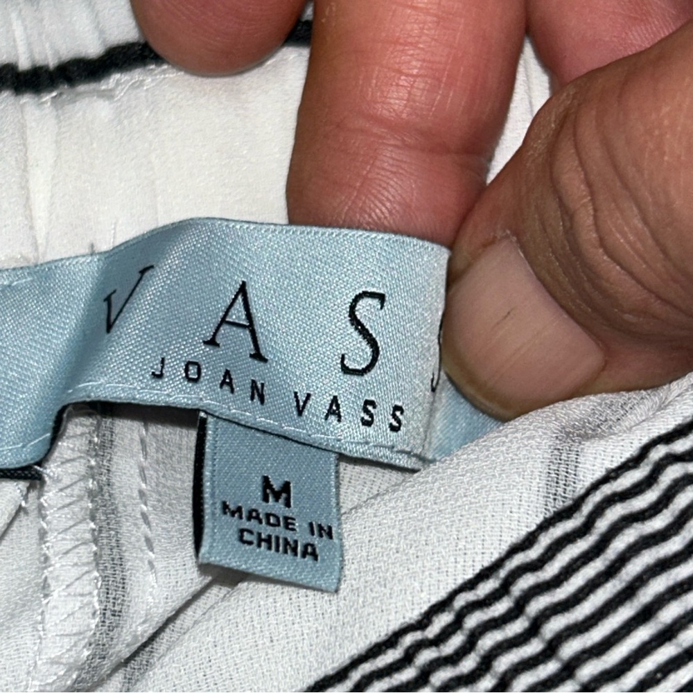 Joan Vass Wide Leg Striped Pants - Picture 6 of 8